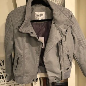 Guess leather motorcycle jacket